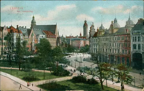 Ansichtskarte Zentrum-Nord-Leipzig Am Thomasring 1916