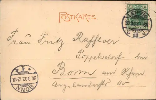 Ansichtskarte Leipzig Augusteum mit Paulinerkirche 1903