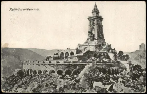 Ansichtskarte Kelbra  Kyffhäuser-Denkmal 1918   1. Weltkrieg Feldpost