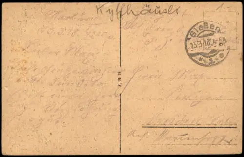Ansichtskarte Kelbra  Kyffhäuser-Denkmal 1918   1. Weltkrieg Feldpost
