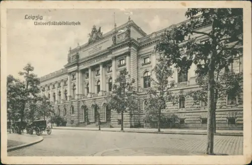 Ansichtskarte Leipzig Universitäts-Bibliothek 1916