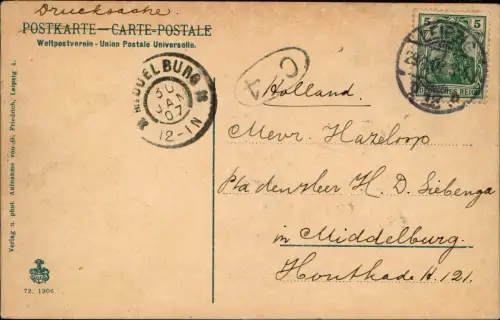 Ansichtskarte Leipzig Straßenpartie Neues Theater 1907