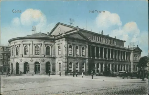 Ansichtskarte Gotha Partie am Hoftheater 1912