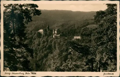 Ansichtskarte Schwarzburg Schloß Wald Fotokarte 1938