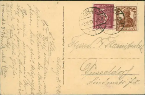 Ansichtskarte Koblenz Rittersturz im Coblenzer Stadtwald 1921