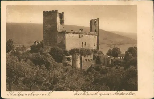 Ansichtskarte Stadtprozelten Henneburg von Nordwesten 1928