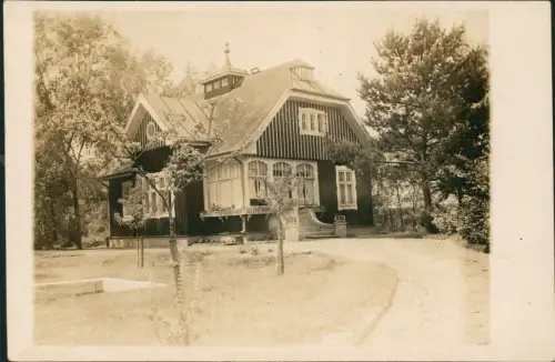 Ansichtskarte  Hausfassade Stadtvilla Holzhaus 1927