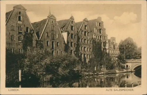 Ansichtskarte Lübeck Salzspeicher 1926