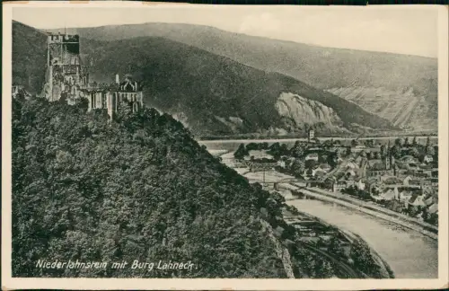 Ansichtskarte Niederlahnstein-Lahnstein Stadt Burg Lahnstein 1937