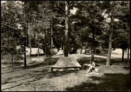 Ansichtskarte Zaue-Schwielochsee Cowje Zeltplatz Fotokarte 1963