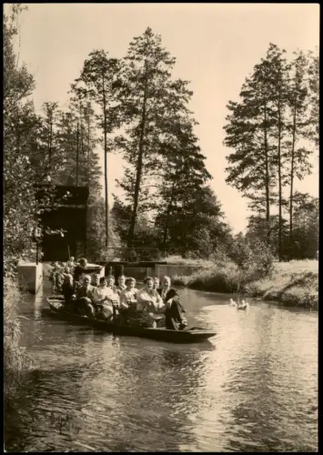 Ansichtskarte Burg (Spreewald) Kahnfahrt Fotokarte 1963