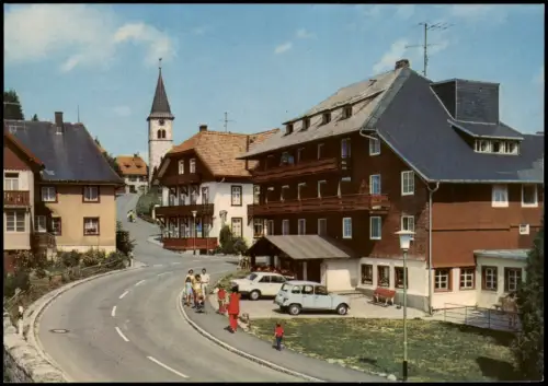 Altglashütten-Feldberg (Schwarzwald) Straßenpartie Kurhaus Hirschen 1971