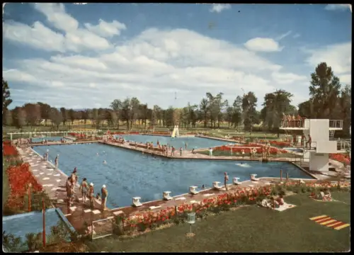 Ansichtskarte Breisach (Rhein) Freibad Schwimmbad 1969