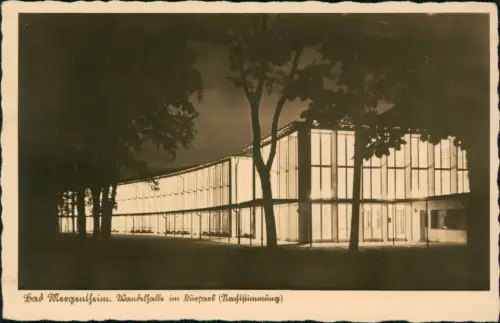 Ansichtskarte Bad Mergentheim Kurhaus Abendstimmung 1954