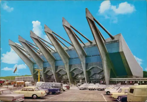 Ansichtskarte Bremen Stadthalle Parkplatz Autos 1971