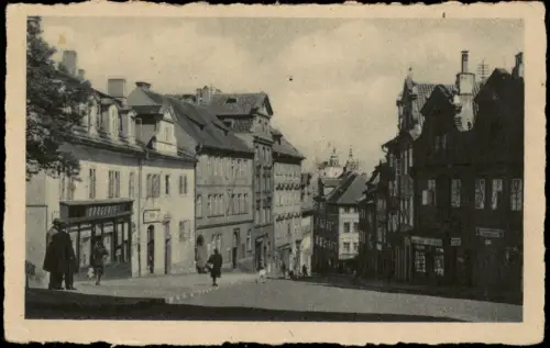 Prag Praha Strassen Ansicht Blick in die Spornergasse Nerudova Ulice 1920