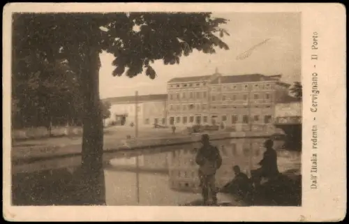 Cartolina Cervignano Dall' Iltalia redenta Cervignano Il Porto 1910