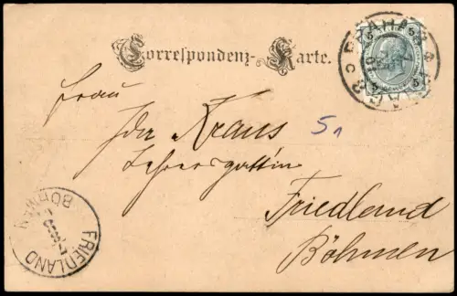 Prag Praha Blick Franzensquai 1900   gelaufen nach FRIEDLAND (Ankunftsstempel)