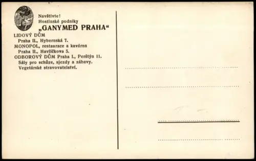 Prag Praha PRAHA VEČERNÍ NÁLADA, Stimmungsbild Blick Burg 1930