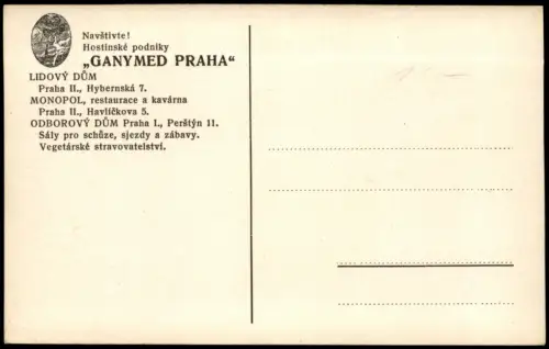 Prag Praha PRAHA Národní divadlo Fluss Brücke Gebäude-Ansicht 1930