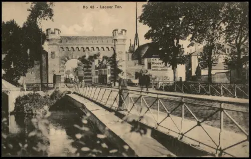 CPA Laon Straßenpartie Laoner Tor 1914