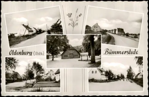 Ansichtskarte Bümmerstede-Oldenburg MB: Straßen, Häuser 1962