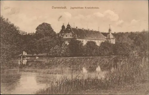 Ansichtskarte Kranichstein-Darmstadt Jagdschloss Kranichstein 1910