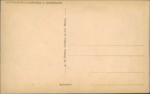 Schonach (Schwarzwald) Umland-Ansicht SCHWARZWALDHÄUSER in SCHONACH 1910
