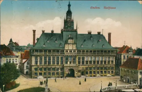 Ansichtskarte Emden Rathaus 1921