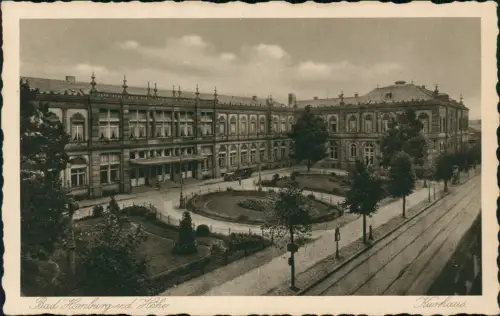 Ansichtskarte Bad Homburg vor der Höhe Kurhaus Strassen Ansicht 1927
