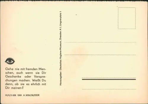 Der Rattenfänger von Hameln DDR Künstlerkarte Dt. Hygiene-Museum Dresden 1958