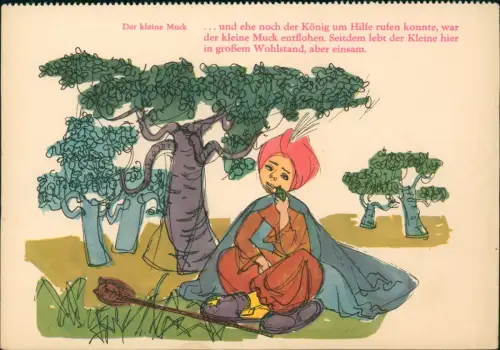 DDR Künstlerkarte Dt. Hygiene-Museum Dresden: Der kleine Muck 1958