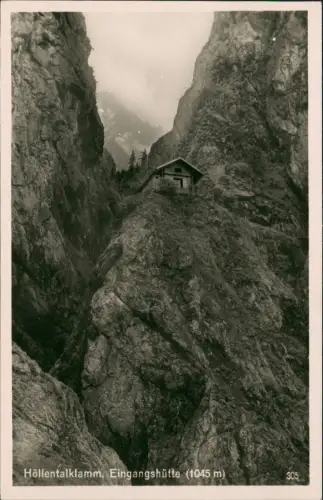 Ansichtskarte Grainau Höllentalklamm (Garmisch-Partenkirchen) 1957
