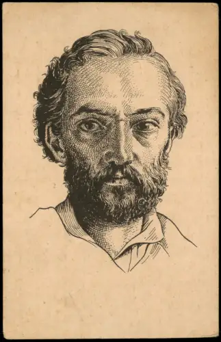 Künstlerkarte Personen Porträt KAREL HYNEK MACHA (1810-1836) 1920