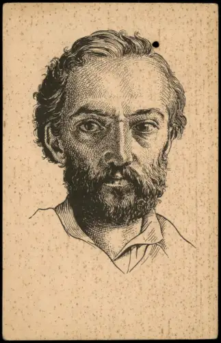 Künstlerkarte KAREL HYNEK MÁCHA NAŠI BOHATÝŘIDle perokresby St. Kulhánka 1920