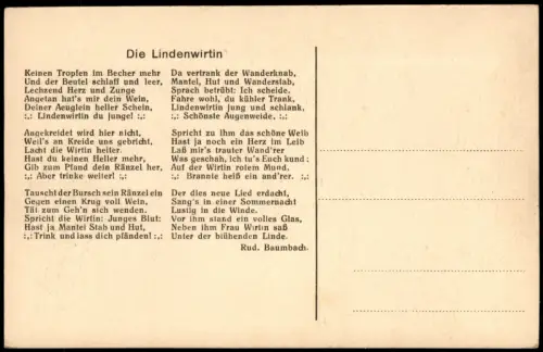 Bad Godesberg-Bonn Die Lindenwirtin (Foto und Text Rud. Baumbach) 1920