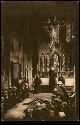 Szene aus Lutherfilm Hans Kyser Luthers Aufnahmein den Augustiner-Orden 1920