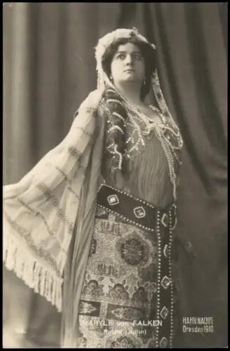 Ansichtskarte  MARYLE von FALKEN Jüdin (Jewish) Fotografie Hahn Dresden 1910