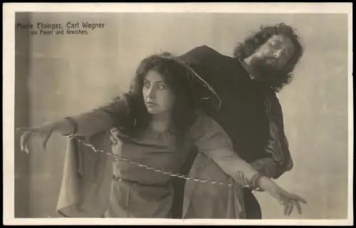 Schauspieler Marie Elsinger & Carl Wagner als Faust und Gretchen 1920