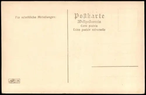 Künstlerkarte "Eine kleine Rast auf der Alm" Tirol Tiroler Truppe in Tracht 1910