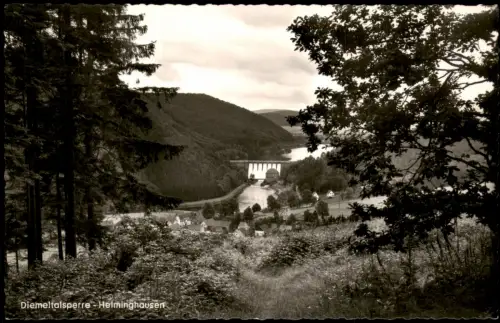 Ansichtskarte Helminghausen Diemeltalsperre Panorama-Ansicht 1957