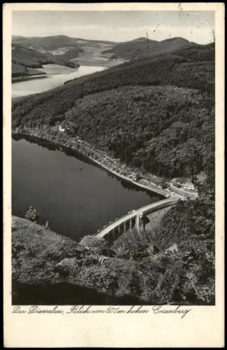 Ansichtskarte Heringhausen Diemelsee Blick vom hohen Eisenberg 1939