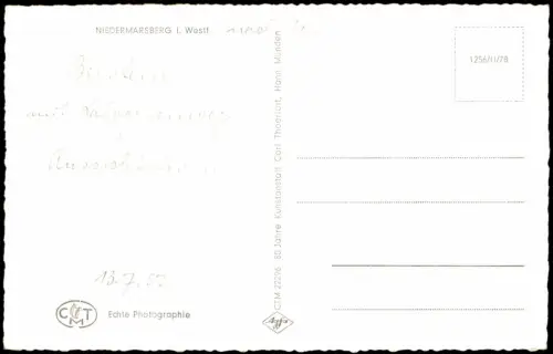 Ansichtskarte Niedermarsberg-Marsberg Panorama-Ansicht Gesamtansicht 1959