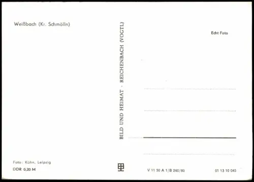 Ansichtskarte Weißbach (bei Schmölln) Ortsansicht zur DDR-Zeit 1980