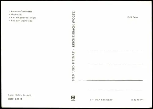 Weißbach (bei Schmölln) DDR MB  Konsum-Gaststätte, Kinder-Sanatorium uvm. 1980