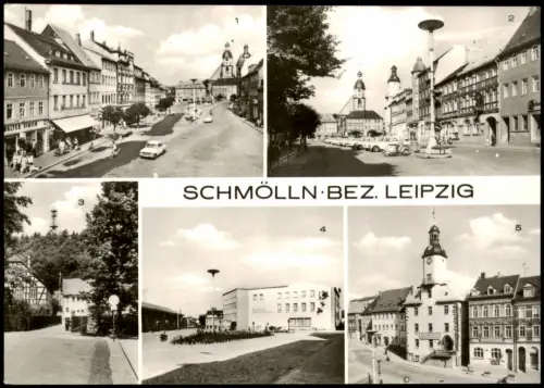 Schmölln DDR Mehrbild-AK mit Platz der Neuerer, Marktplatz uvm. 1976