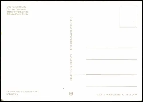 Lauchhammer Otto-Hurraß-Straße, Platz der Solidarität, Brecht-Straße 1978