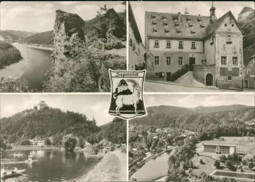 Ansichtskarte Ziegenrück/Saale DDR Mehrbildkarte mit 4 Ortsansichten 1980