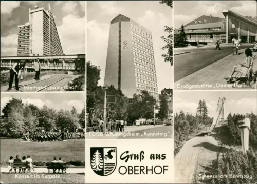 Oberhof Thüringen Interhotel Panorama, Großgaststätte Oberer Hof uvm. 1977/1976