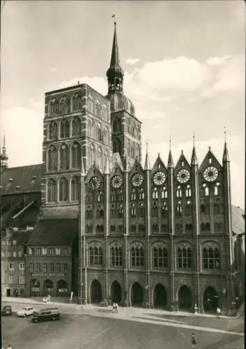 Ansichtskarte Stralsund Rathaus zur DDR-Zeit 1968